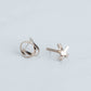 silver earrings. Knott pattern, handmade.