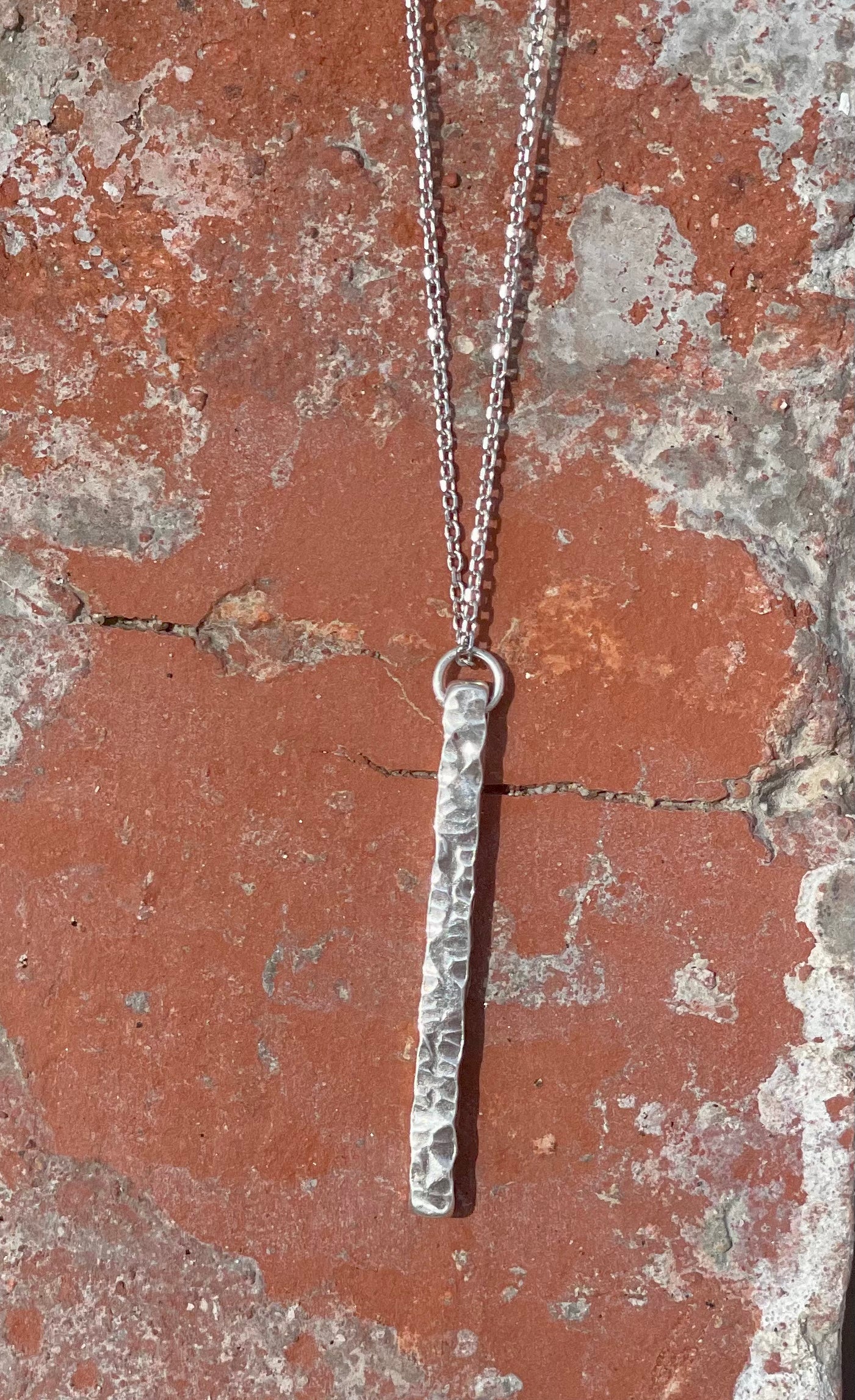 Inhale silver pendant