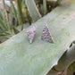Reticulated Silver Triangle Studs